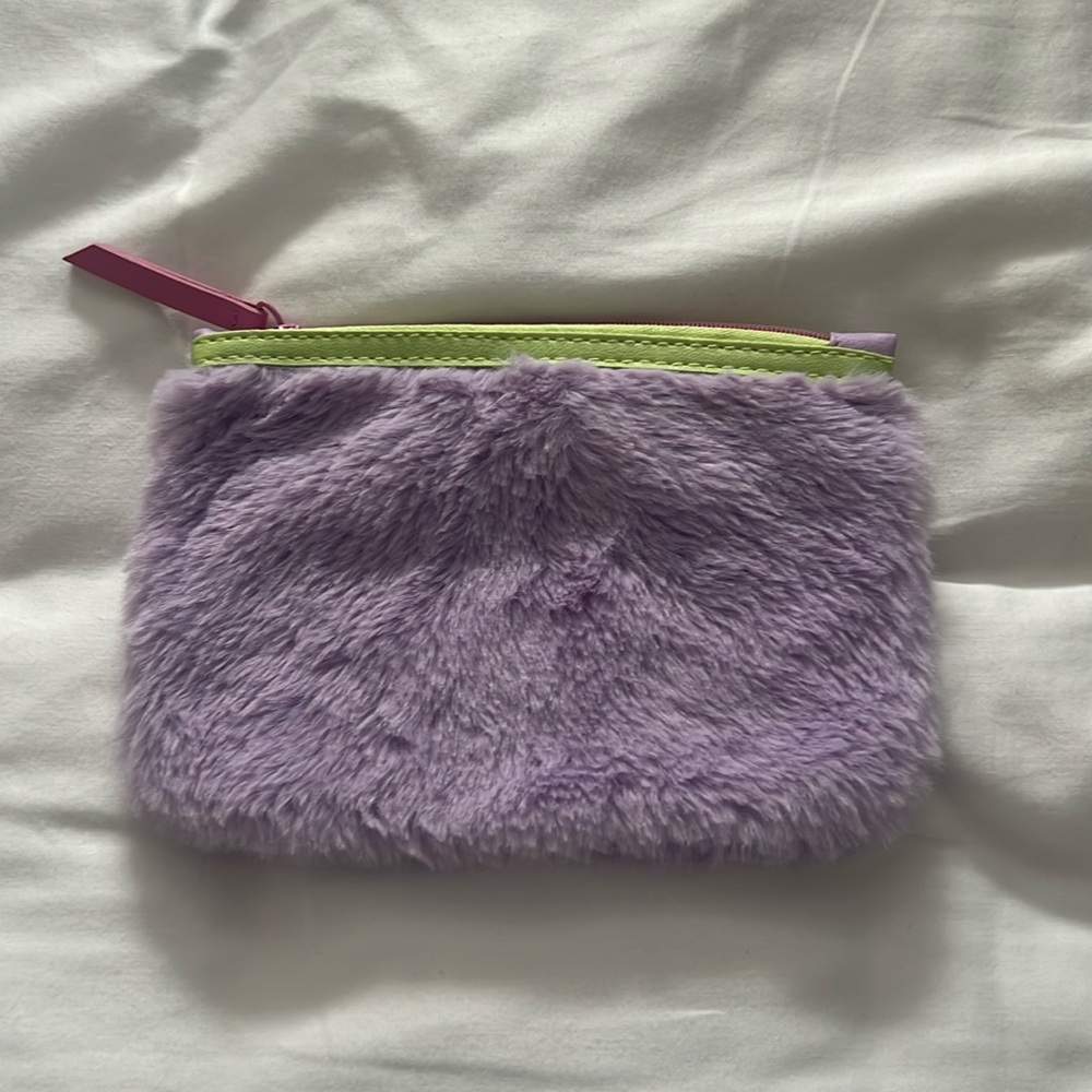 Purple Fuzzy Ipsy Make Up Bag